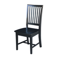 International Concepts Set of 2 Mission Side Chairs, Black C46-265P